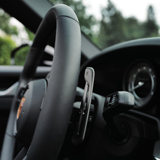 Porsche GT3RS Weissach Package Style Aluminum Paddles - JQ Werks Clubsport Magnetic Paddle Shifters