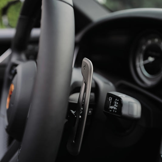 Porsche GT3RS Weissach Package Style Aluminum Paddles - JQ Werks Clubsport Magnetic Paddle Shifters