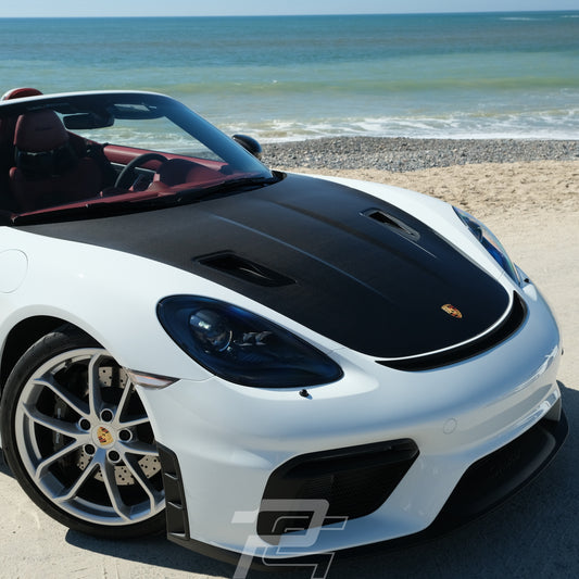 RS Style Dry Carbon Fiber Front Hood with NACA Air Duct - Porsche 981 & 718 & 991