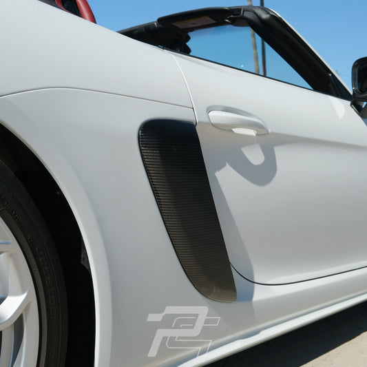 GT4RS Style Dry Carbon Fiber Side Air Intake Cover - Porsche 718 GT4/RS & Spyder/RS