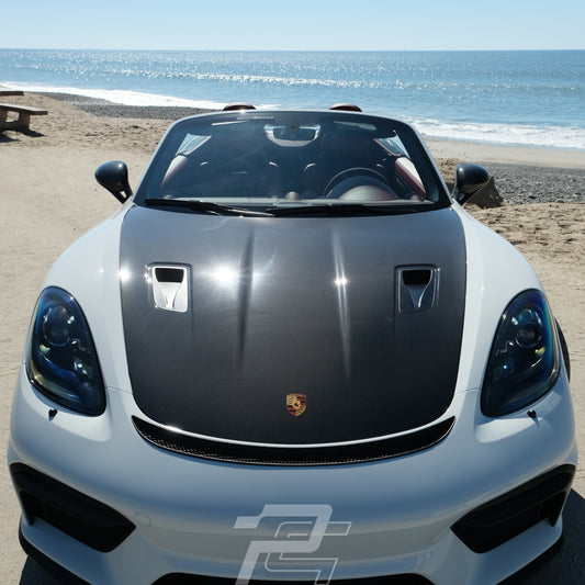 RS Style Dry Carbon Fiber Front Hood with NACA Air Duct - Porsche 981 & 718 & 991