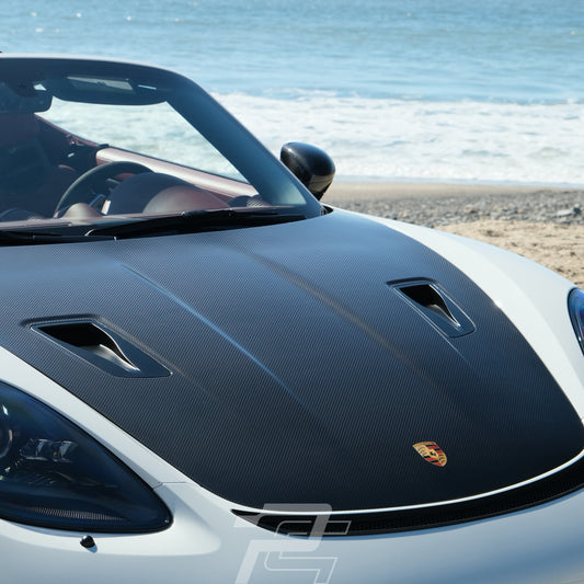 RS Style Dry Carbon Fiber Front Hood with NACA Air Duct - Porsche 981 & 718 & 991