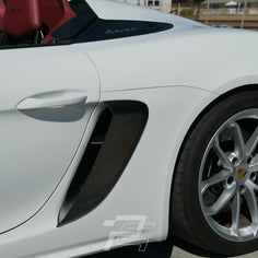 GT4RS Style Dry Carbon Fiber Side Air Intake Cover - Porsche 718 GT4/RS & Spyder/RS