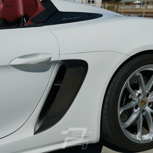 GT4RS Style Dry Carbon Fiber Side Air Intake Cover - Porsche 718 GT4/RS & Spyder/RS