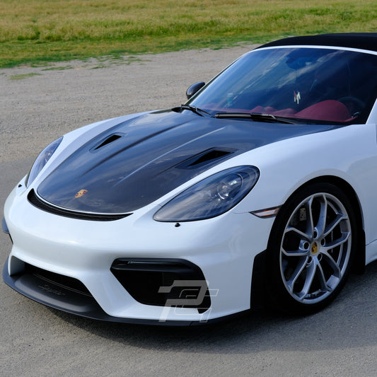 RS Style Dry Carbon Fiber Front Hood with NACA Air Duct - Porsche 981 & 718 & 991