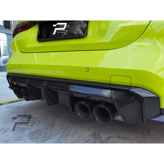 Euro Style Dry Carbon Fiber Rear Diffuser - BMW M3 G80/G81 & M4 G82/G83