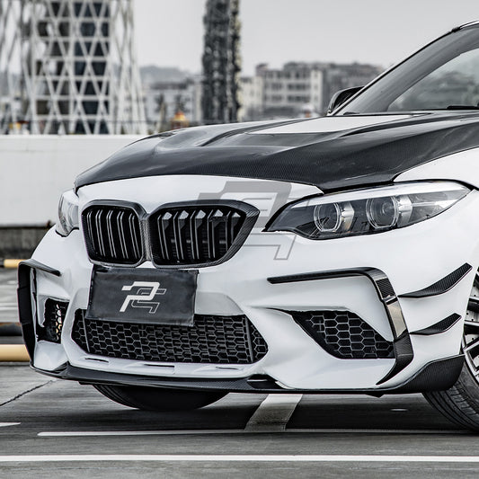 SQ Style Carbon Fiber Front Canards - BMW M2 F87
