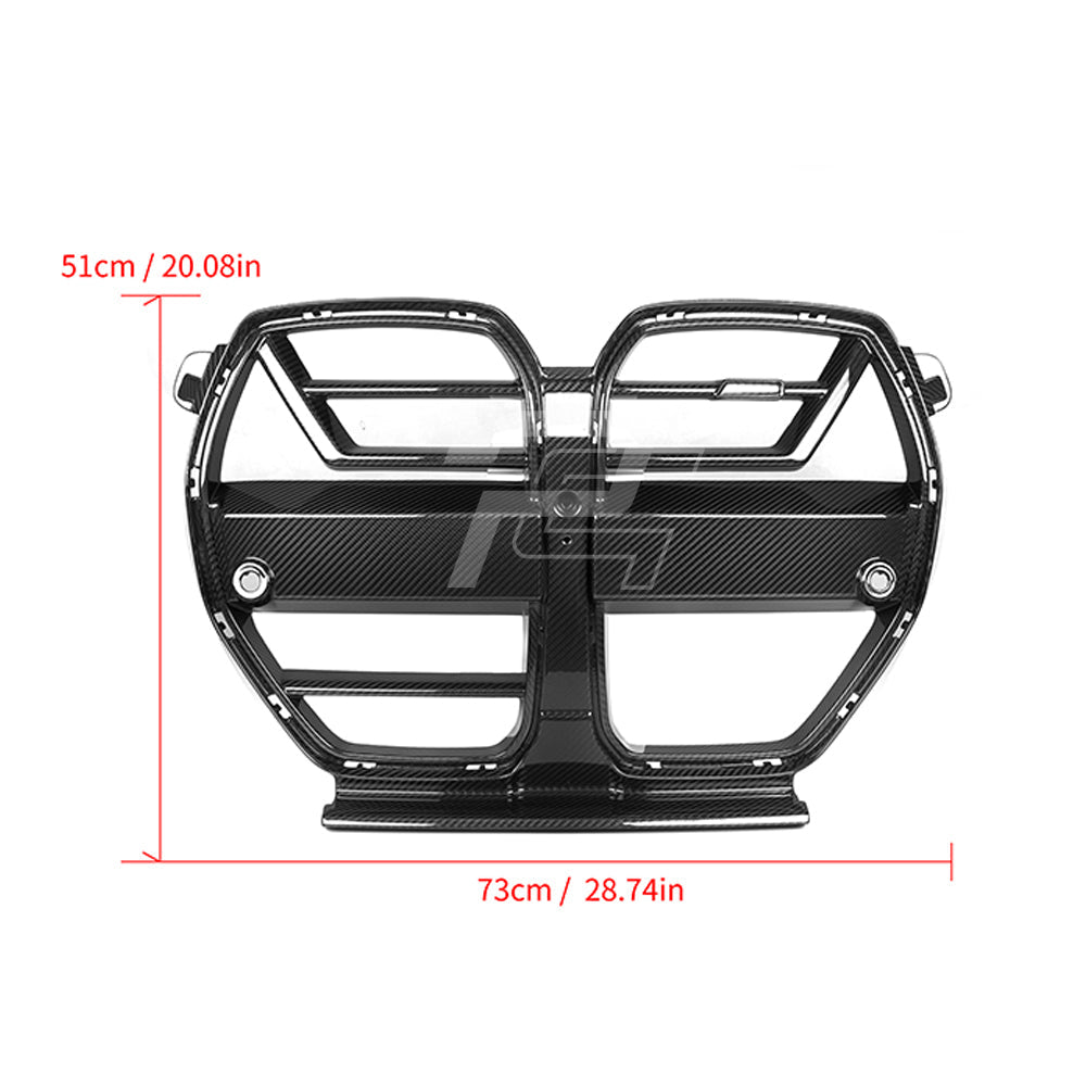 SQ Style Carbon Fiber Front Grill V1 - BMW M3 G80 G81 & M4 G82 G83