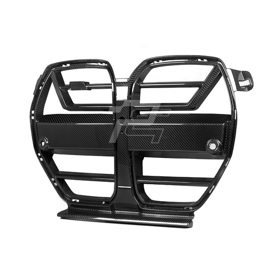 SQ Style Carbon Fiber Front Grill V1 - BMW M3 G80 G81 & M4 G82 G83