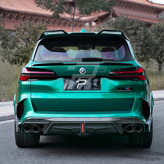 SQ Style Carbon Fiber Diffuser With Brake Light - BMW X5M F95