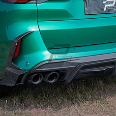 SQ Style Carbon Fiber Diffuser With Brake Light - BMW X5M F95