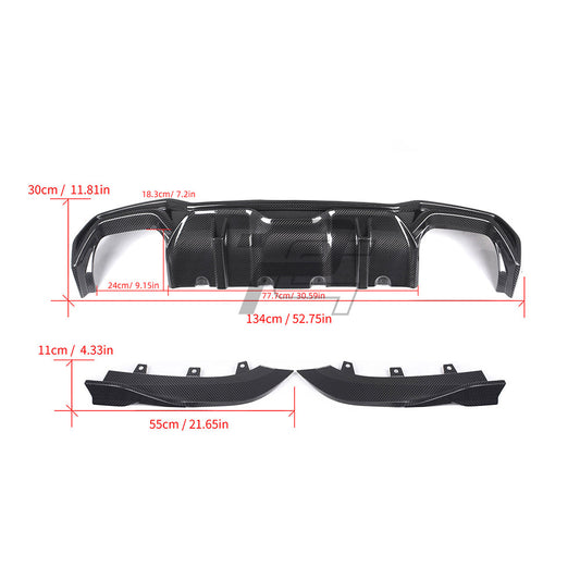 SQ Style Carbon Fiber Diffuser - BMW 4 Series G22/G23