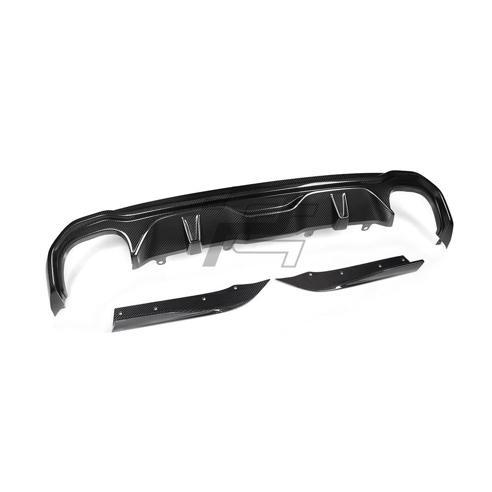 SQ Style Carbon Fiber Double Tips Diffuser - BMW 4 Series G26