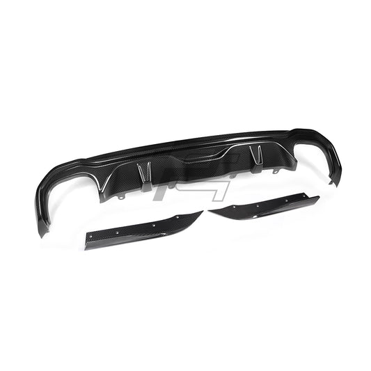 SQ Style Carbon Fiber Double Tips Diffuser - BMW 4 Series G26