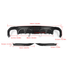 SQ Style Carbon Fiber Double Tips Diffuser - BMW 4 Series G26
