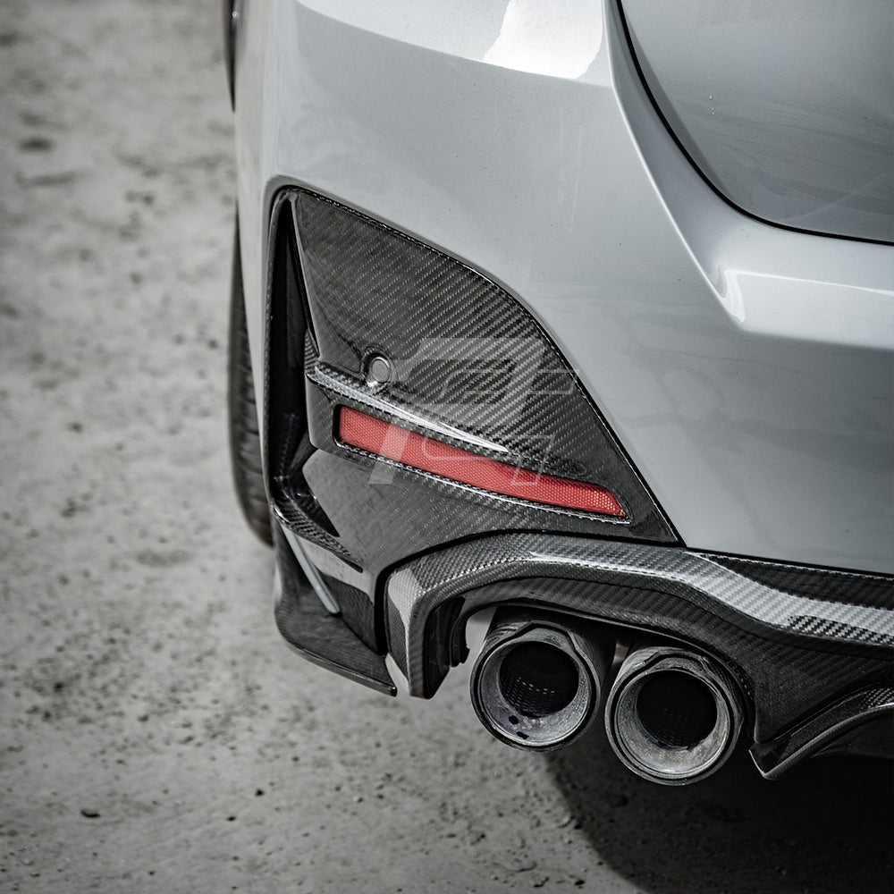 SQ Style Carbon Fiber Double Tips Diffuser - BMW 4 Series G26