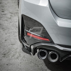 SQ Style Carbon Fiber Double Tips Diffuser - BMW 4 Series G26