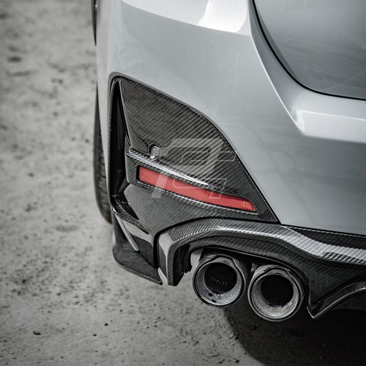 SQ Style Carbon Fiber Double Tips Diffuser - BMW 4 Series G26
