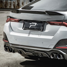 SQ Style Carbon Fiber Double Tips Diffuser - BMW 4 Series G26