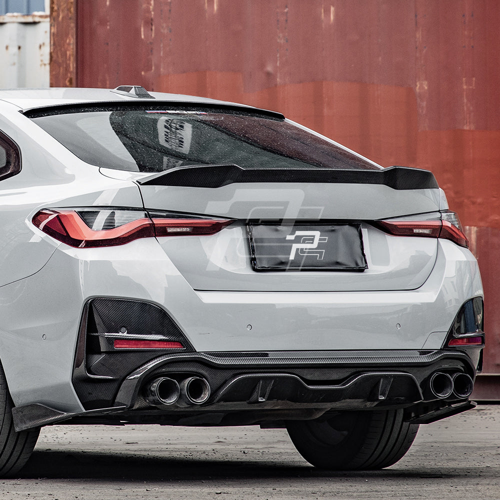 SQ Style Carbon Fiber Double Tips Diffuser - BMW 4 Series G26