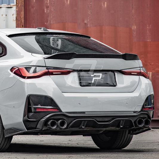 SQ Style Carbon Fiber Double Tips Diffuser - BMW 4 Series G26