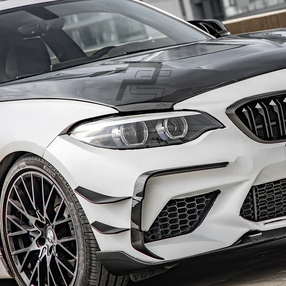 SQ Style Carbon Fiber Front Canards - BMW M2 F87