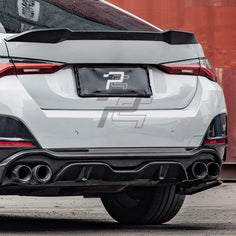 SQ Style Carbon Fiber Rear Bumper Trim - BMW i4 G26