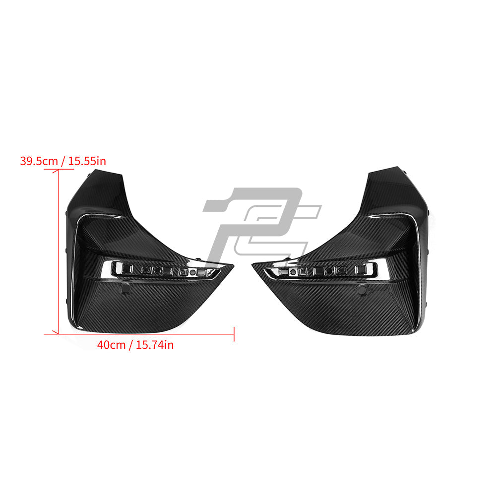 SQ Style Carbon Fiber Rear Bumper Trim - BMW i4 G26