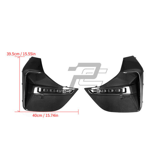 SQ Style Carbon Fiber Rear Bumper Trim - BMW i4 G26