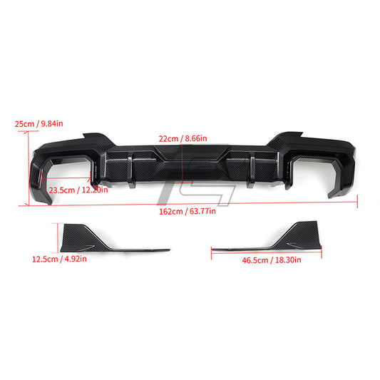 SQ Style Carbon Fiber Diffuser - BMW X3 G01 LCI