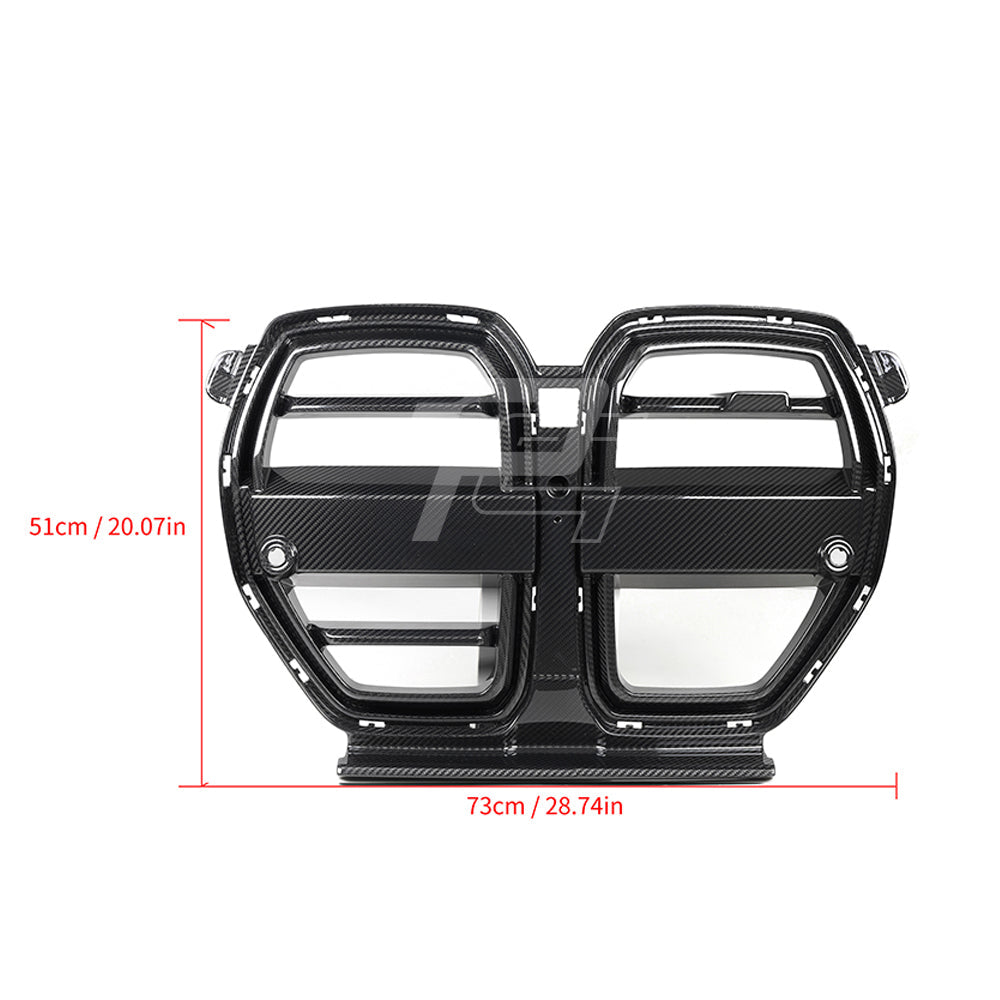 SQ Style Carbon Fiber Front Grill V2 - BMW M3 G80 G81 & M4 G82 G83