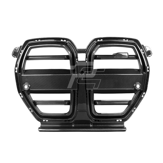 SQ Style Carbon Fiber Front Grill V2 - BMW M3 G80 G81 & M4 G82 G83