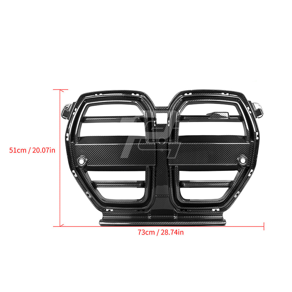 SQ Style Carbon Fiber Front Grill V2 - BMW M3 G80 G81 & M4 G82 G83
