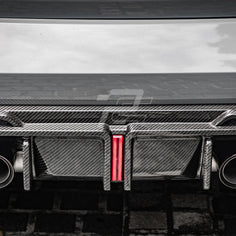 SQ Style Carbon Fiber Rear Diffuser Set With Brake Light V1 - BMW M3 G80 G81