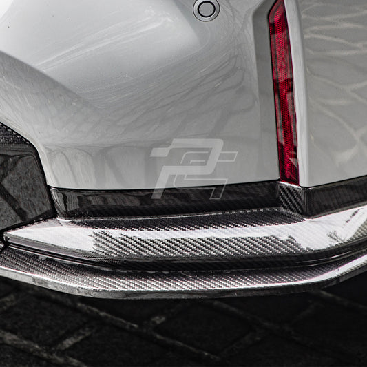 SQ Style Carbon Fiber Rear Diffuser Set With Brake Light V1 - BMW M3 G80 G81