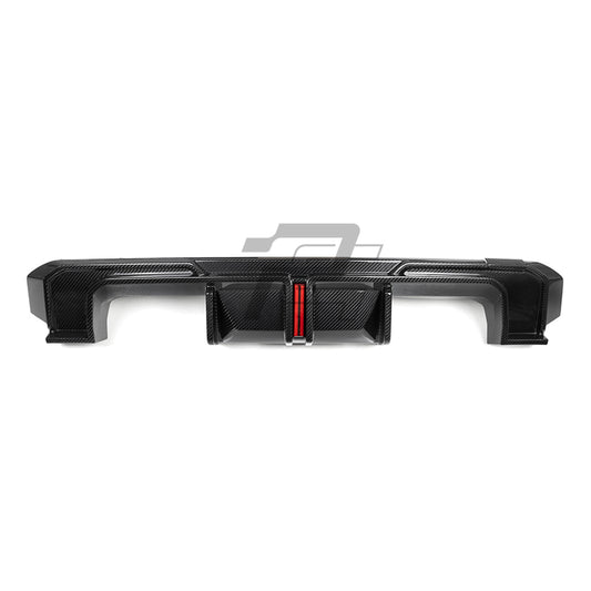 SQ Style Carbon Fiber Rear Diffuser Set With Brake Light V1 - BMW M3 G80 G81