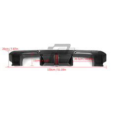 SQ Style Carbon Fiber Rear Diffuser Set With Brake Light V1 - BMW M3 G80 G81