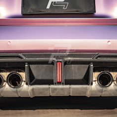 SQ Style Carbon Fiber Rear Diffuser Set With Brake Light V1 - BMW M4 G82 G83