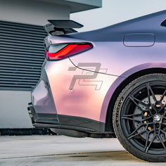SQ Style Carbon Fiber Rear Diffuser Set With Brake Light V1 - BMW M4 G82 G83
