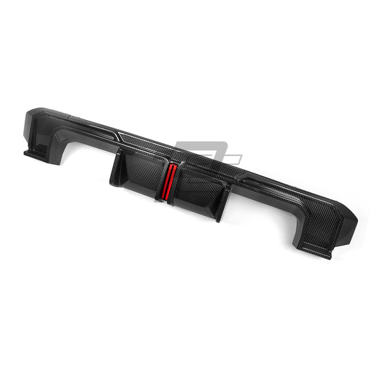 SQ Style Carbon Fiber Rear Diffuser Set With Brake Light V1 - BMW M4 G82 G83