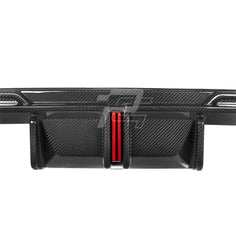 SQ Style Carbon Fiber Rear Diffuser Set With Brake Light V1 - BMW M4 G82 G83