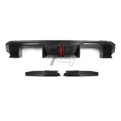 SQ Style Carbon Fiber Rear Diffuser Set With Brake Light V1 - BMW M4 G82 G83