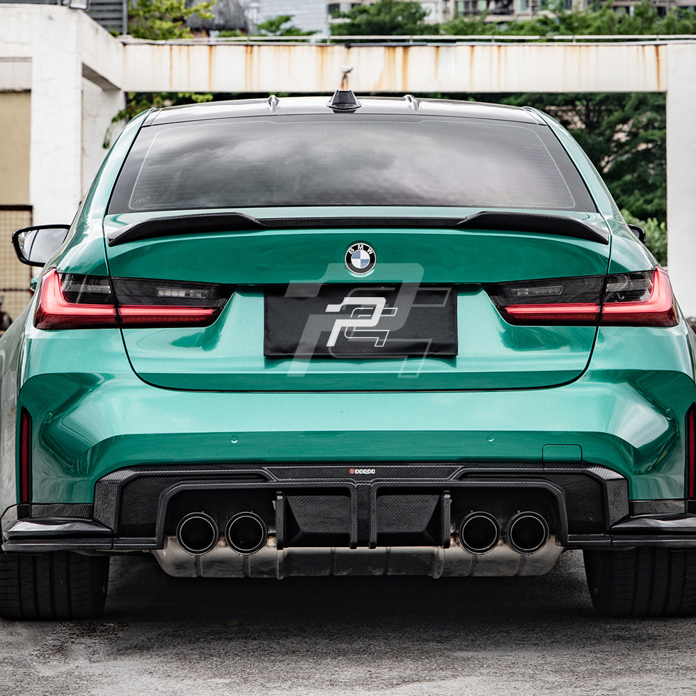 SQ Style Carbon Fiber Rear Diffuser Set V1 - BMW M3 G80 G81