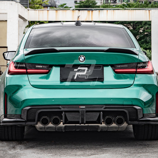 SQ Style Carbon Fiber Rear Diffuser Set V1 - BMW M3 G80 G81