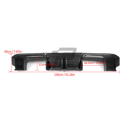 SQ Style Carbon Fiber Rear Diffuser Set V1 - BMW M3 G80 G81