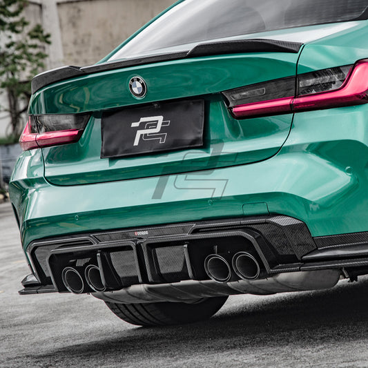 SQ Style Carbon Fiber Rear Diffuser Set V1 - BMW M3 G80 G81