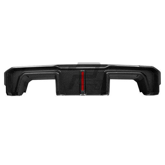 SQ Style Carbon Fiber Rear Diffuser Set With Brake Light V2 - BMW M4 G82 G83