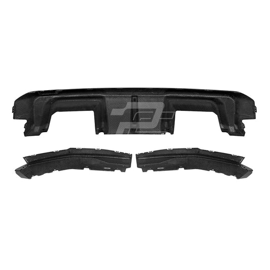 SQ Style Carbon Fiber Rear Diffuser Set With Brake Light V2 - BMW M3 G80 G81