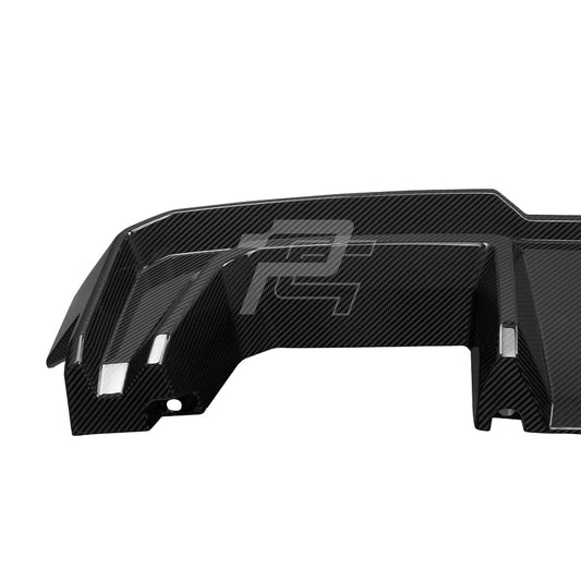 SQ Style Carbon Fiber Rear Diffuser Set With Brake Light V2 - BMW M4 G82 G83