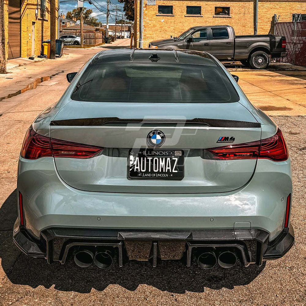 SQ Style Carbon Fiber Rear Diffuser Set V2 - BMW M4 G82 G83